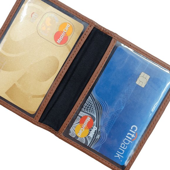 Bifold Men credit Card Holder Genuine Leather - Picture 6 of 7